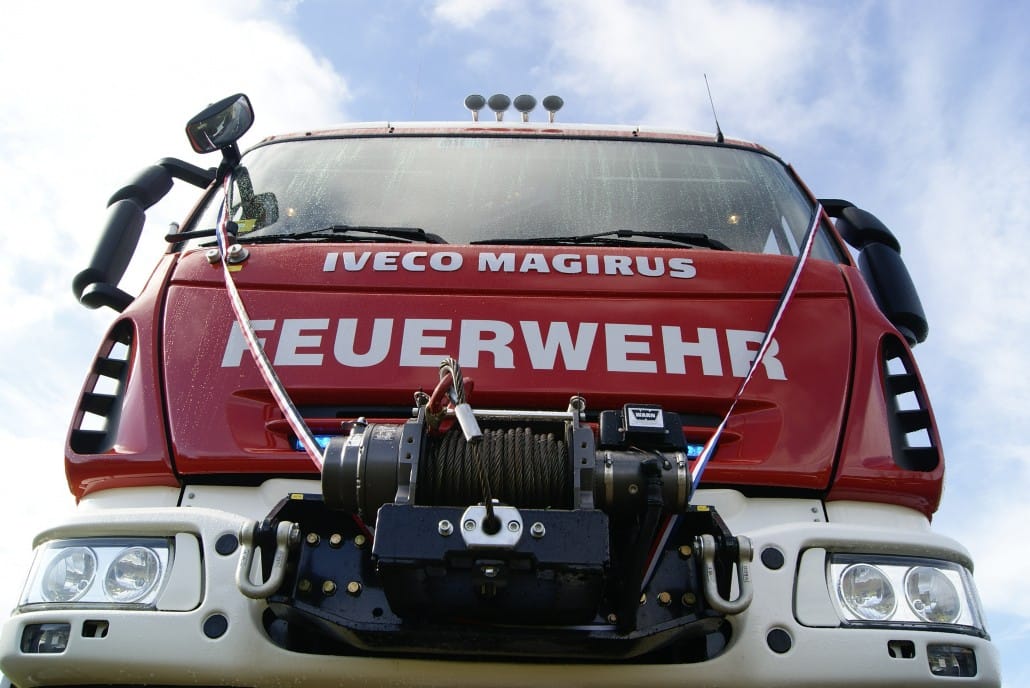 Frontal de la unidad BX-5 con su huinche de rescate